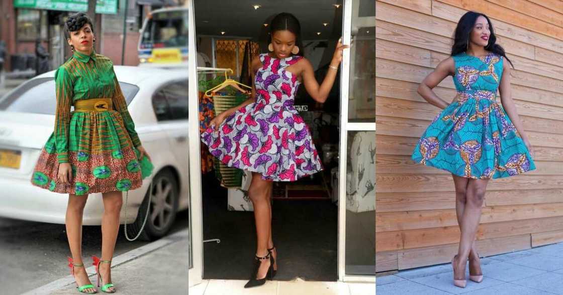Short Ankara flare gowns Short Ankara flare gowns