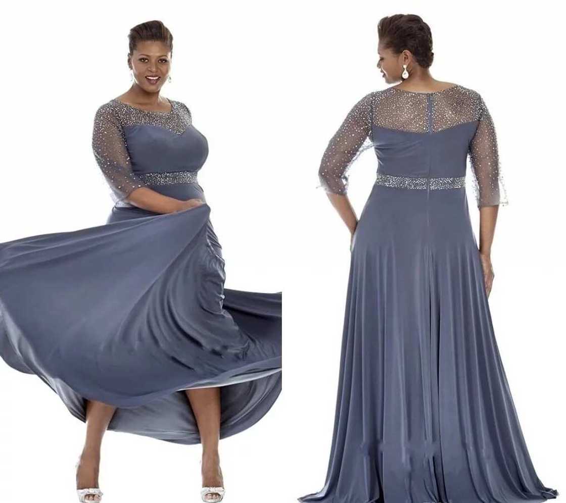 Gown with chiffon for plump lady Gown with chiffon for plump lady