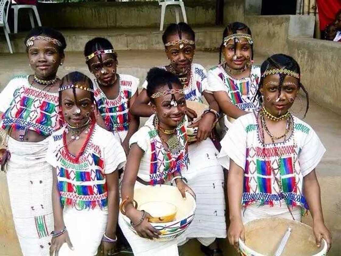 Hausa girls in traditional attire