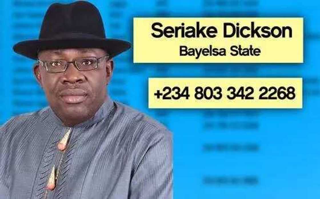 Phone numbers of serving governors in Nigeria published Phone numbers of serving governors in Nigeria published