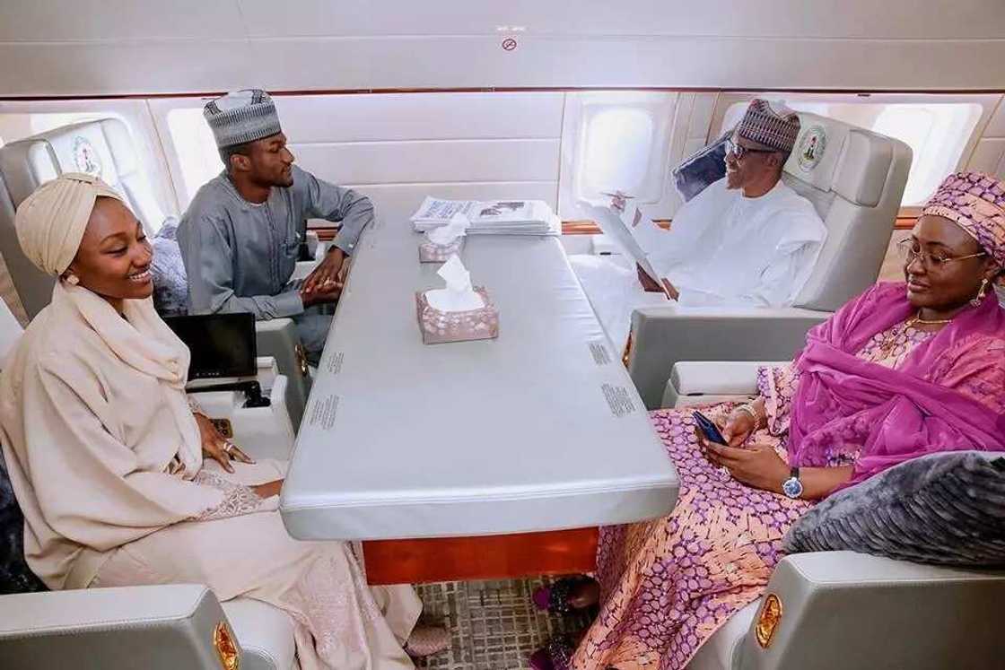 Buhari, wife and kids travel together for D-8 Summit Buhari, wife and kids travel together for D-8 Summit