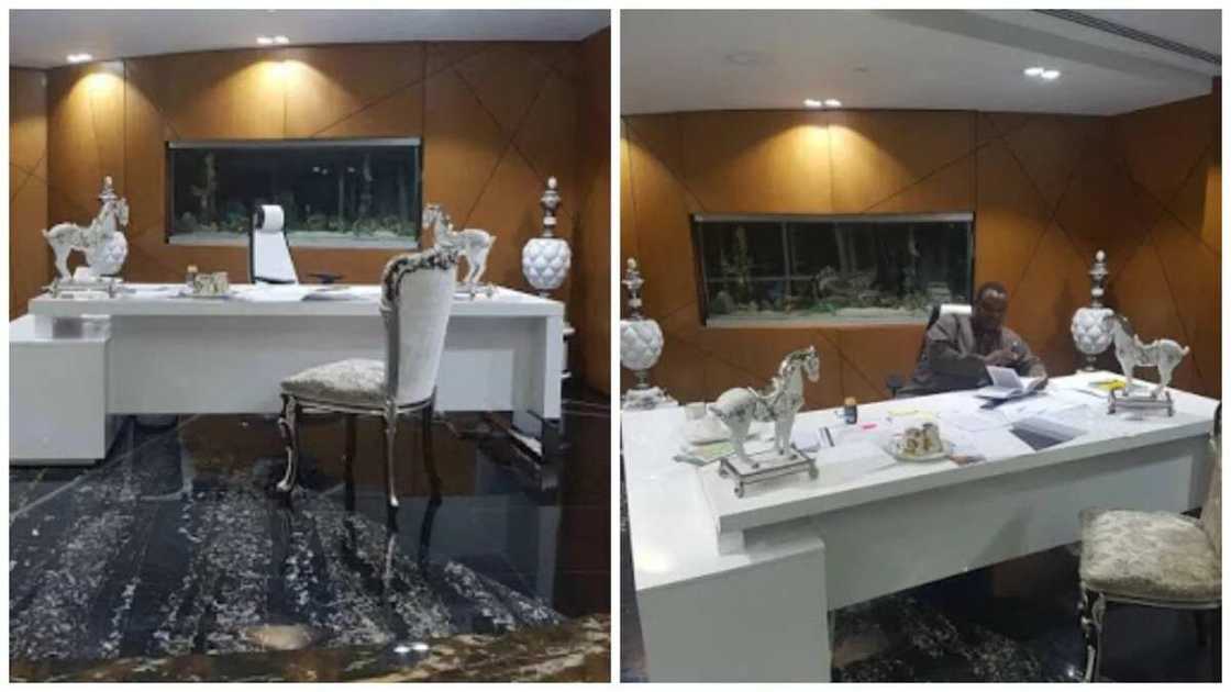 Check out Jimoh Ibrahim’s multi-million naira office in Dubai (photos)