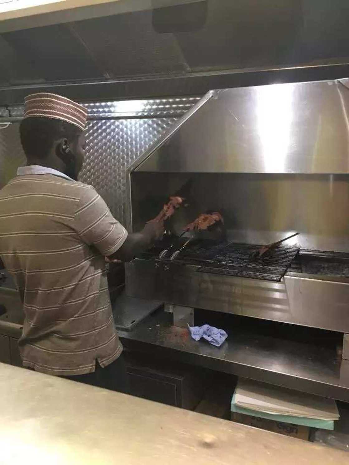 Nigerian man Abdullahi Mai Kano opens suya spot in London (photos)