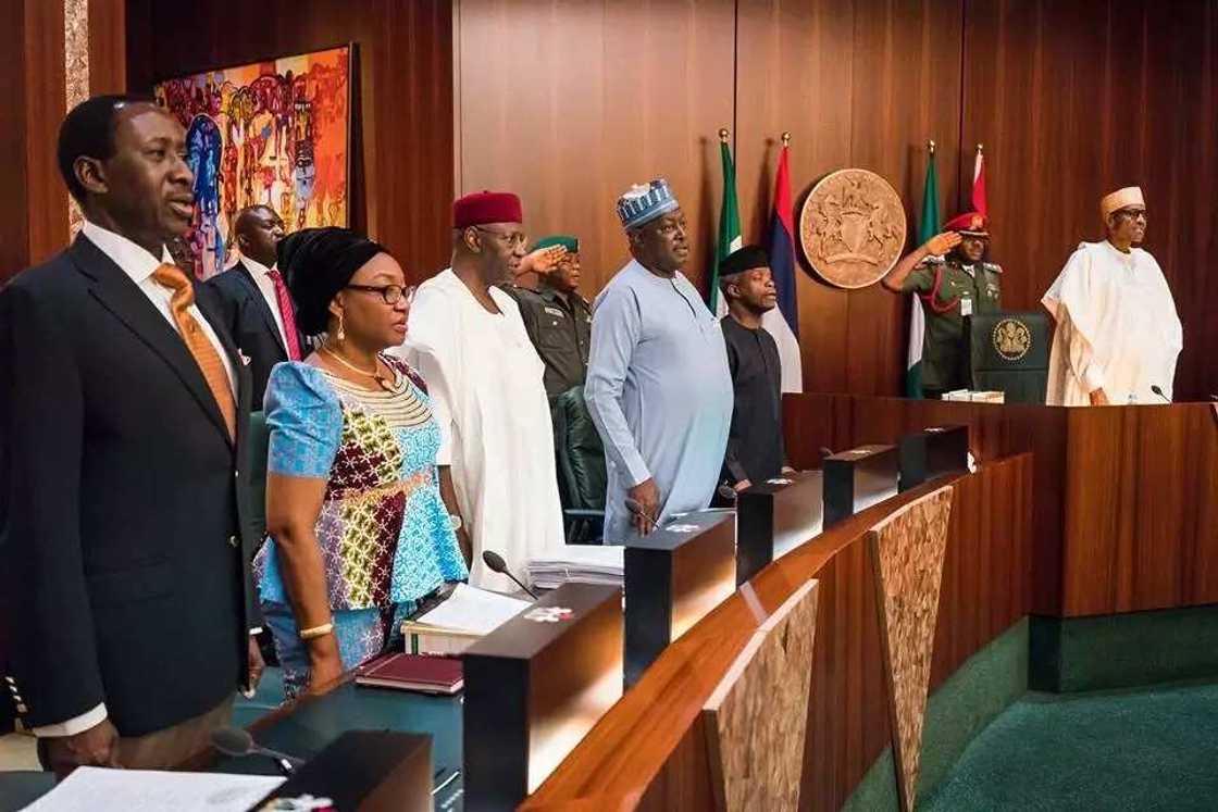 After sending list of two ministerial nominees, Buhari presides over FEC meeting (photos)
