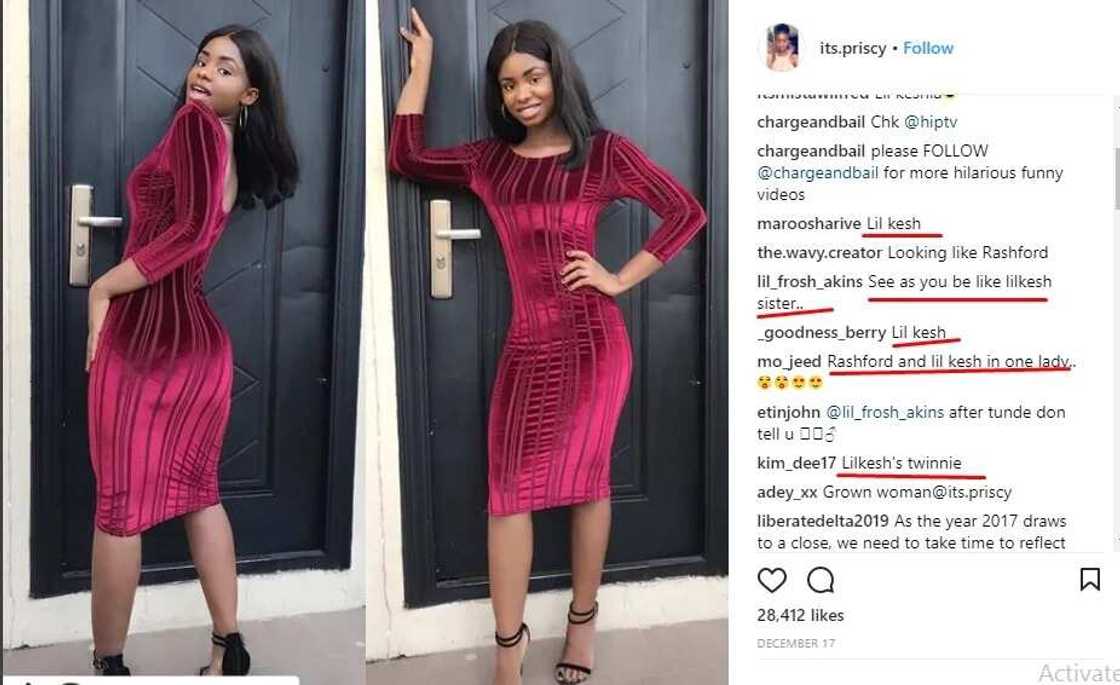 Nigerians say Lil Kesh and Iyabo Ojo’s daughter Priscilla look alike (photos)