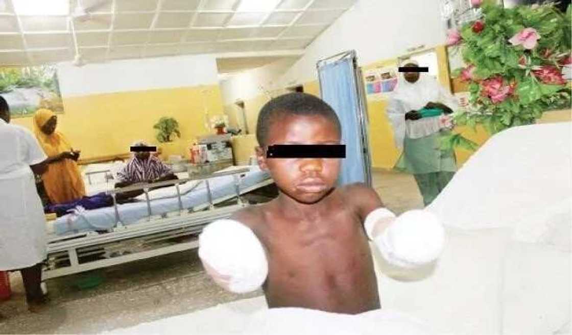 Almajiri Zubairu Yusha'u kenan a gadon Asibiti Almajiri Zubairu Yusha'u kenan a gadon Asibiti