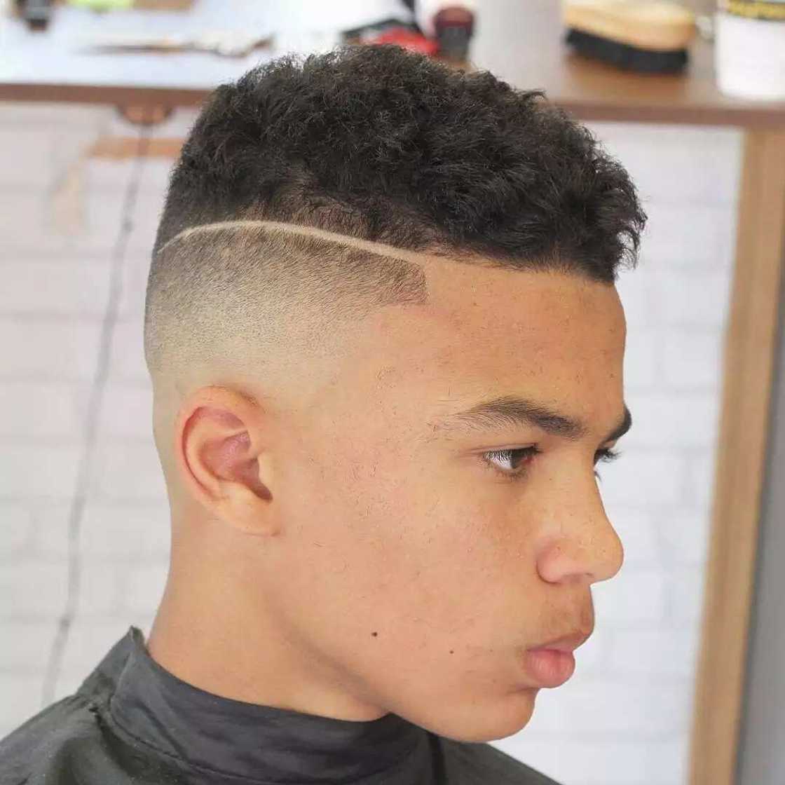 High fade with line High fade with line