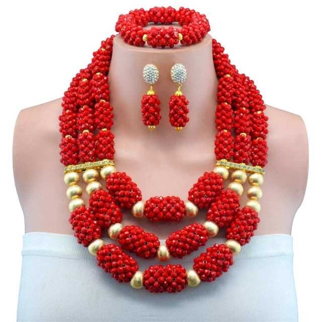 Red beads Red beads
