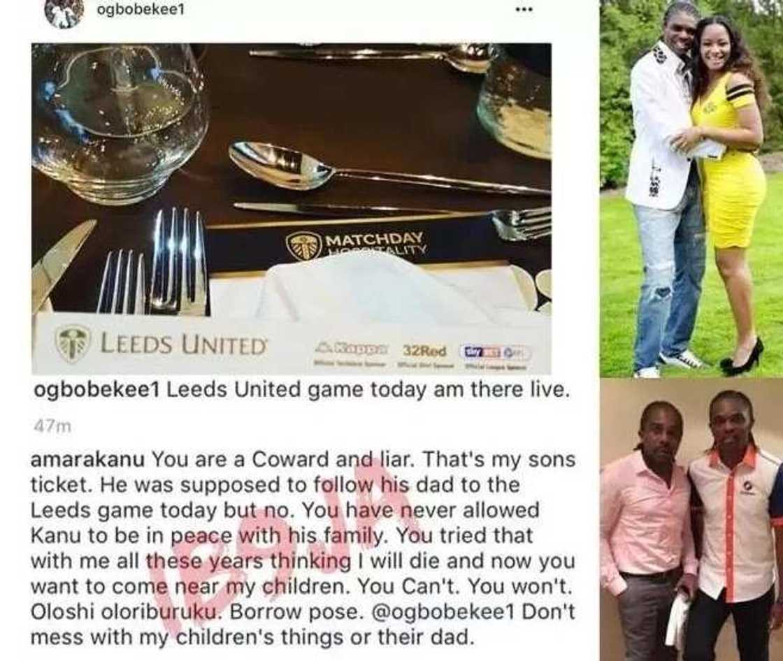 Amara Kanu calls brother-inlaw a coward