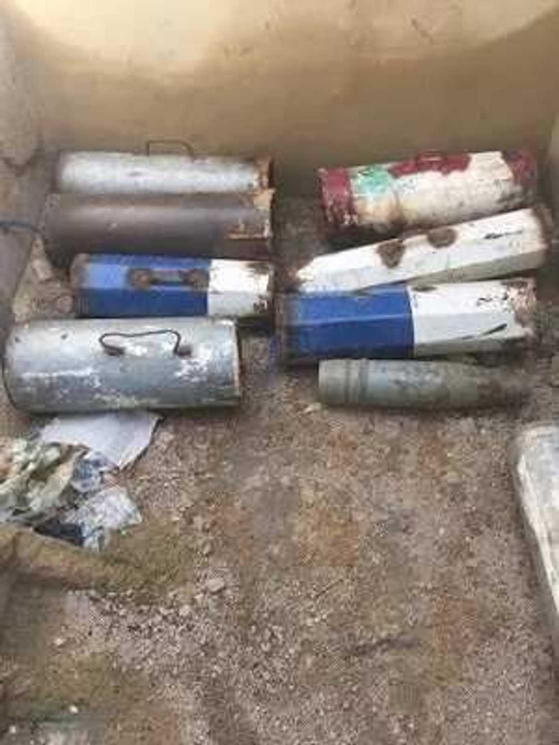 PHOTOS: Nigerian Military Uncover Bomb Factory