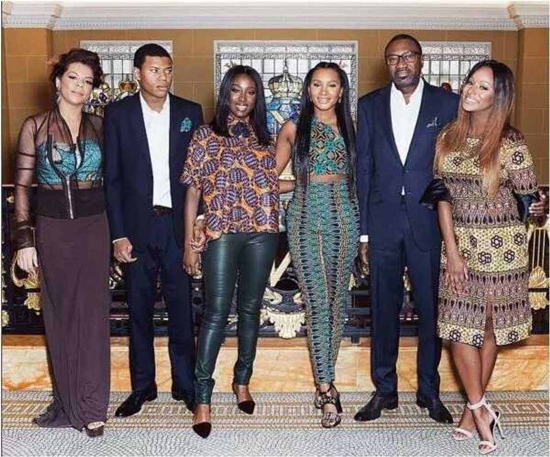 Femi Otedola with his family Femi Otedola with his family