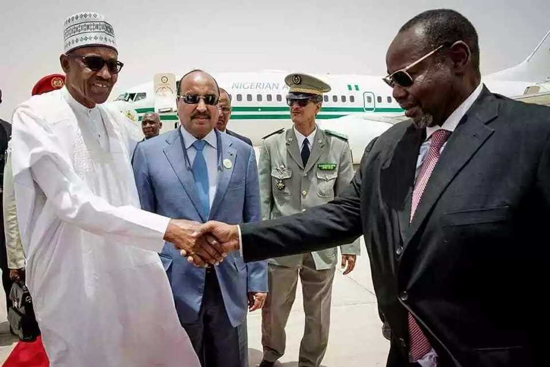 President Buhari arrives in Mauritania for AU General Assembly
