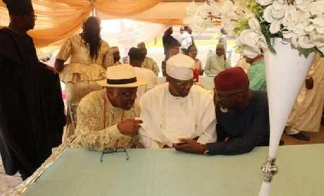 Photonews: See how Obasanjo ended feud with Gbenga Daniel Photonews: See how Obasanjo ended feud with Gbenga Daniel
