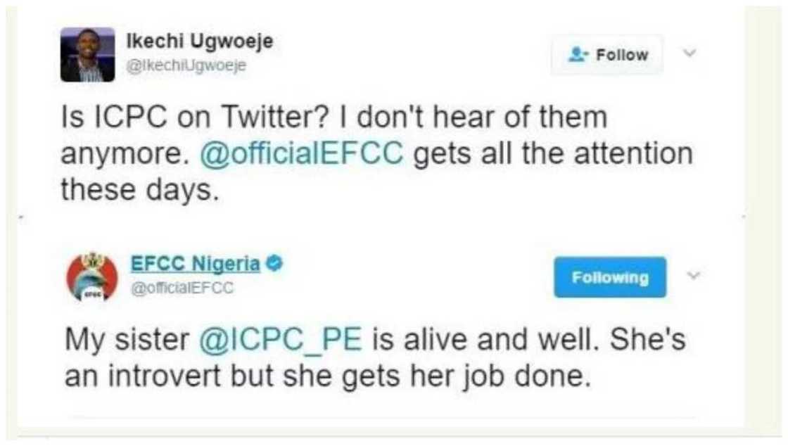 EFCC mocks ICPC over corruption war, calls it an introvert EFCC mocks ICPC over corruption war, calls it an introvert