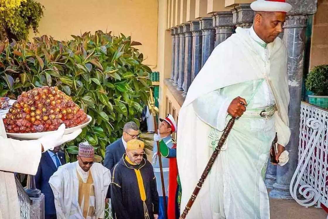 Shugaba Buhari ya sauka kasar Moroko, an masa tarbar girma (Hotuna)