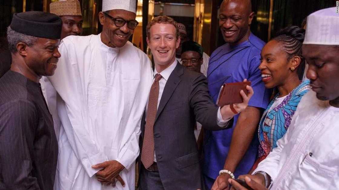 President of Nigeria with Zuckerberg President of Nigeria with Zuckerberg