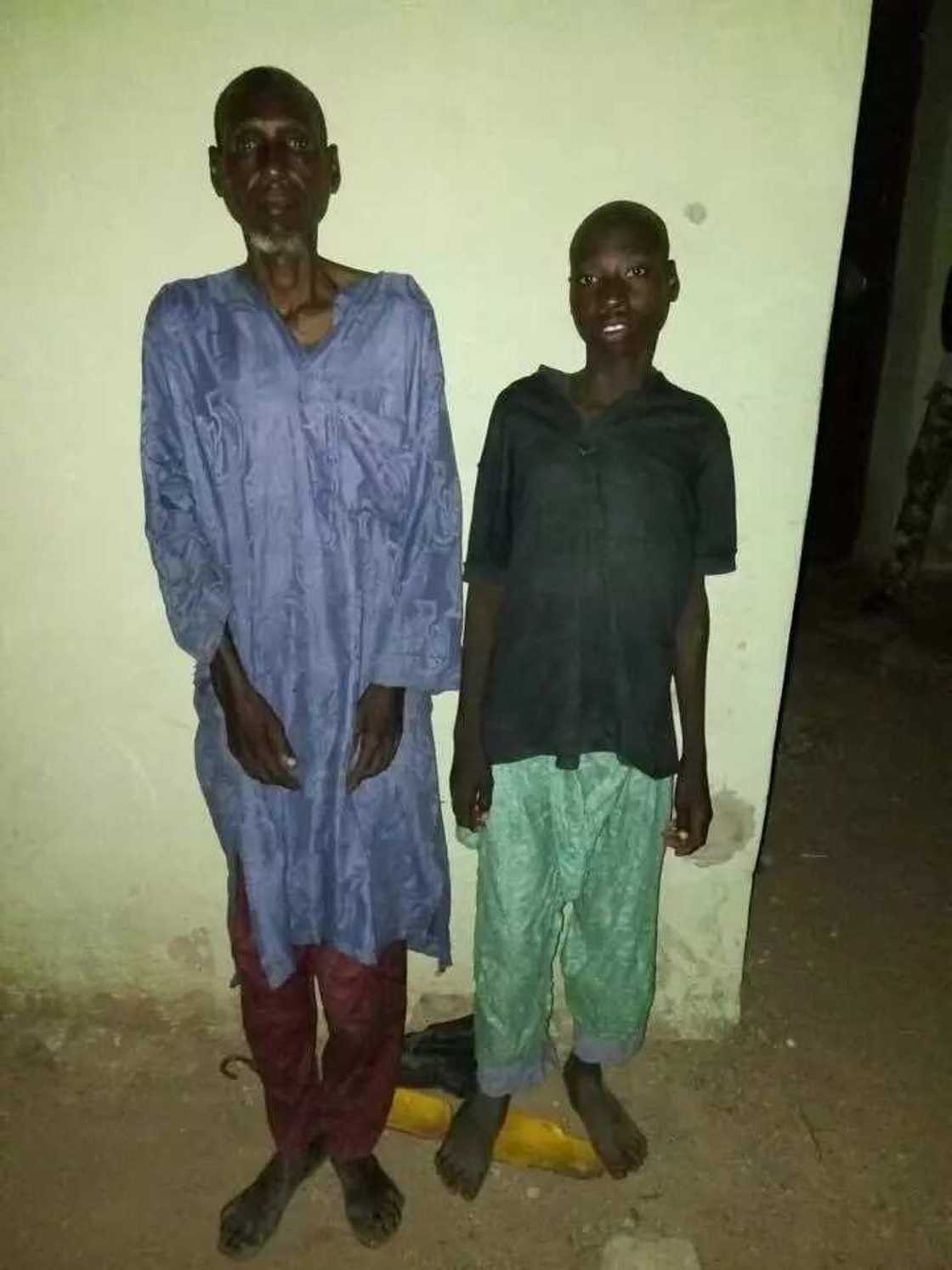 Two of the terrorists that willingly surrendered to troops of 27 Task Force Brigade. Photo credit: SK Usman