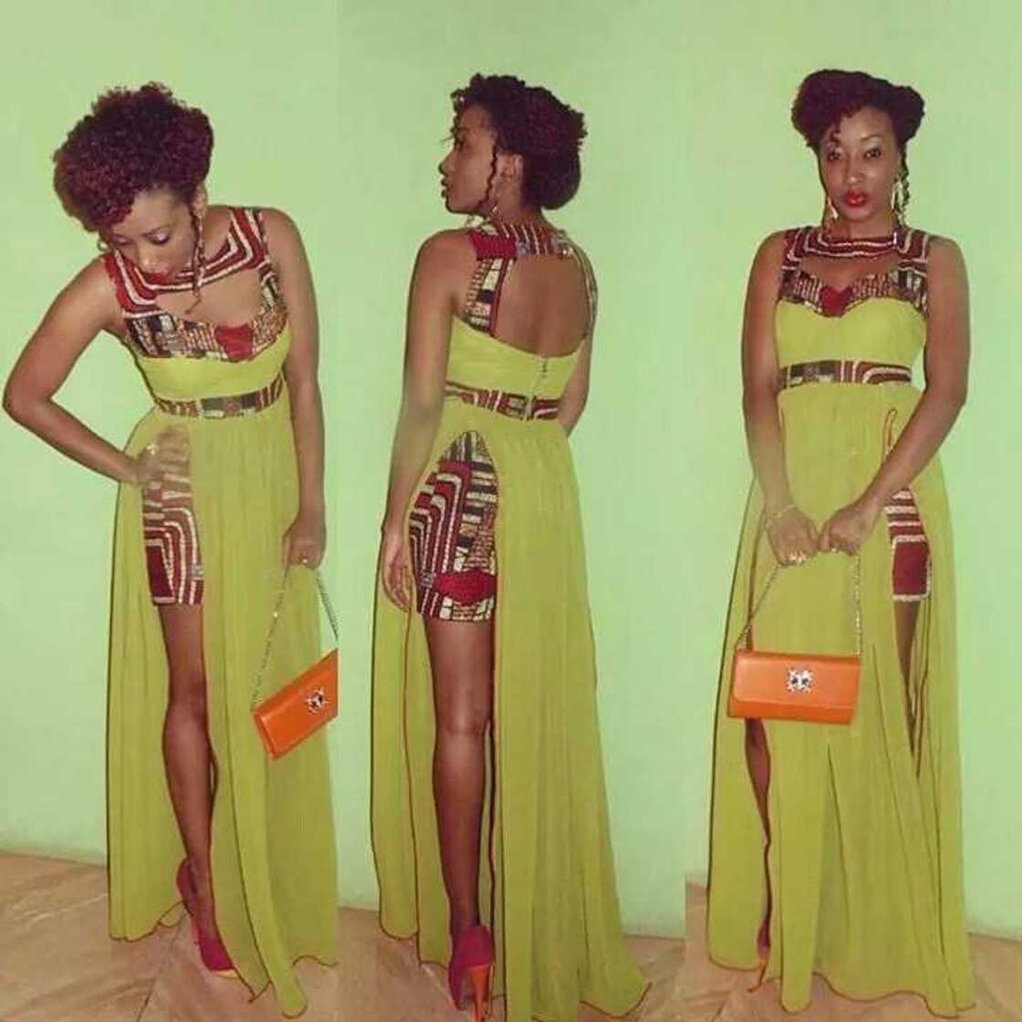Trendy Ankara dresses with chiffon Trendy Ankara dresses with chiffon