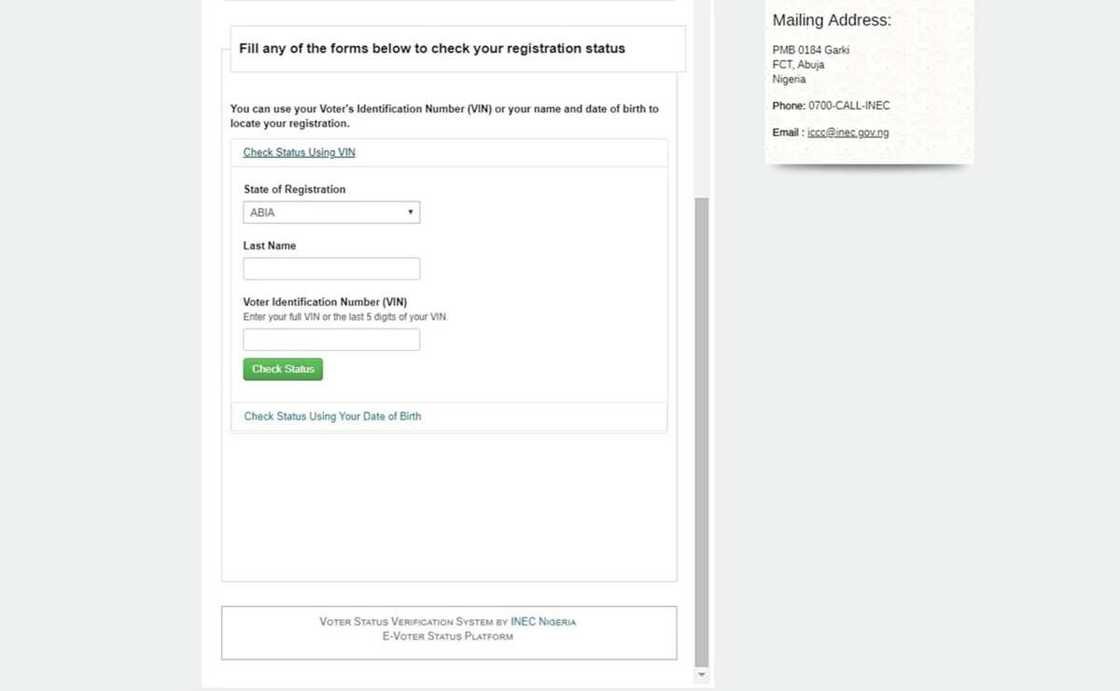 Step 2 in the checking of voter registration Step 2 in the checking of voter registration