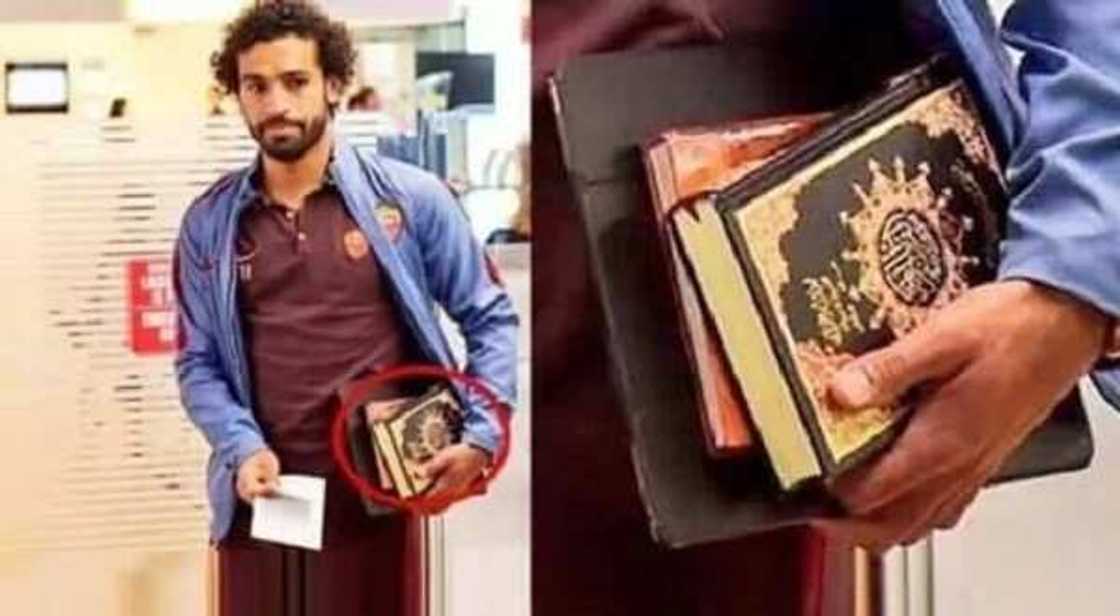 Duk inda dan kwallon Liverpool Mohammed Salah zaije da Kur’ani yake zuwa don karantawa (hotuna)