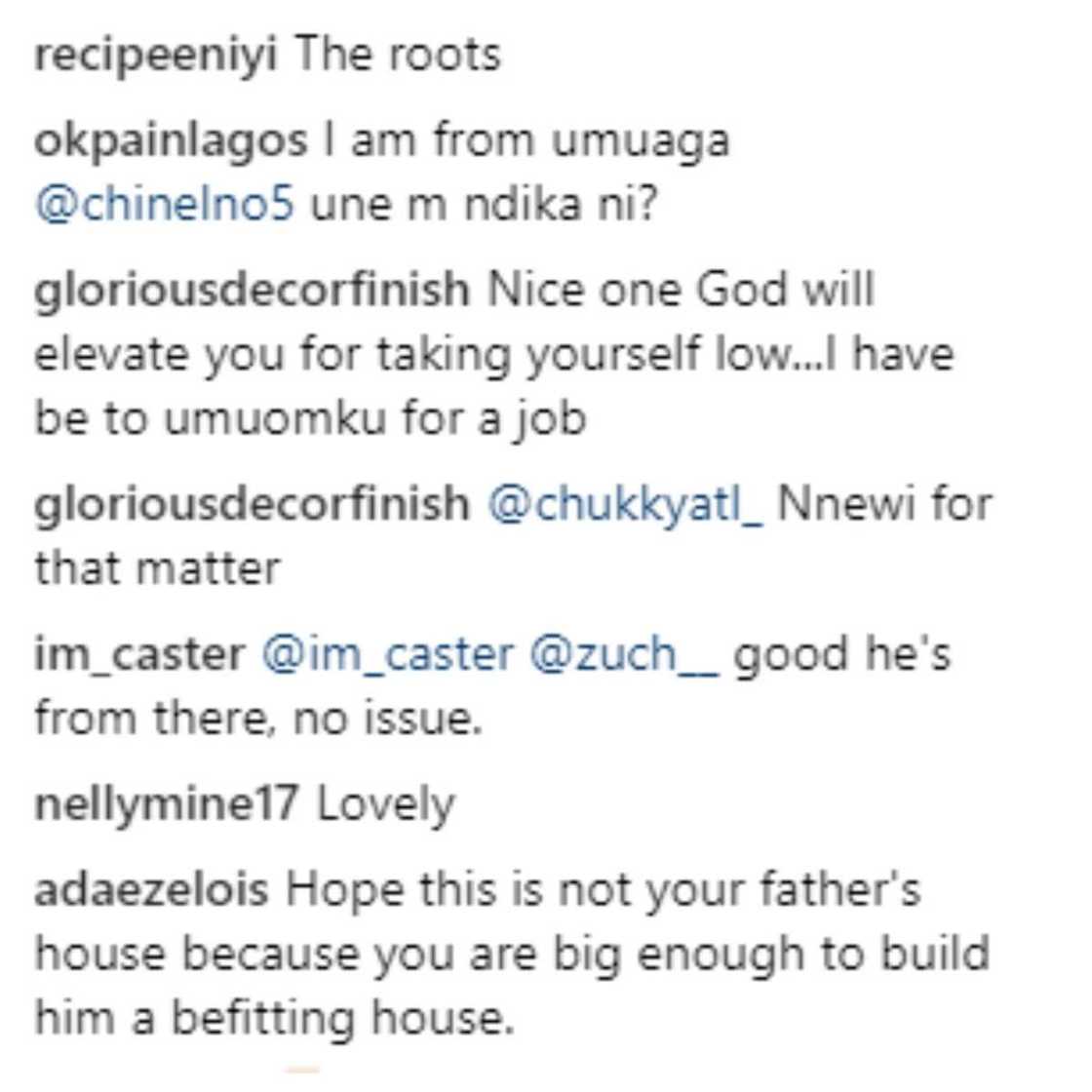 Noble Igwe’s followers slam him over his alleged father’s mud house in the village Noble Igwe’s followers slam him over his alleged father’s mud house in the village