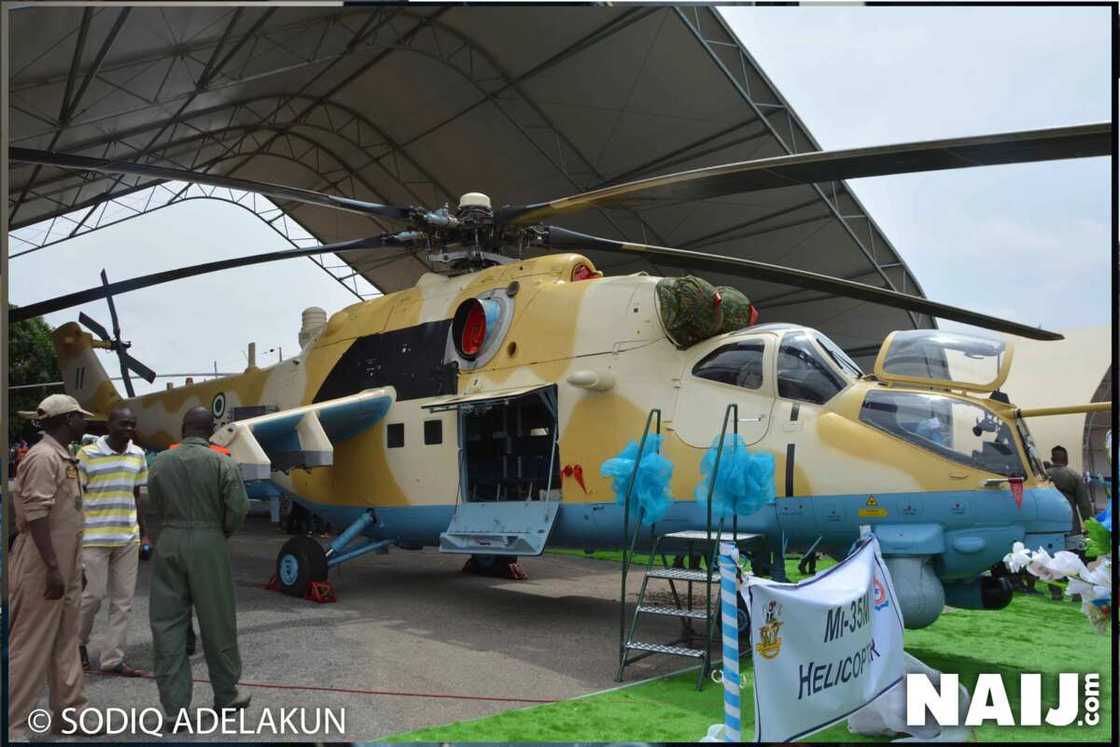 NAF unveiled two Mi-35M helicopter gunships in Kaduna NAF unveiled two Mi-35M helicopter gunships in Kaduna