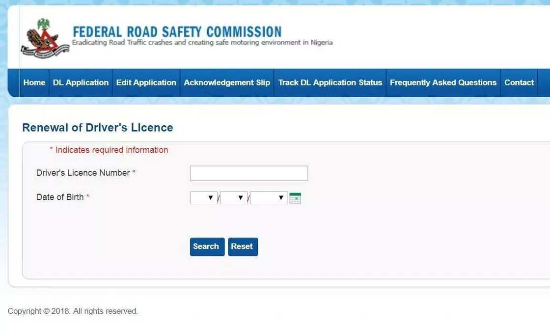 Nigeria drivers license renewal application instruction