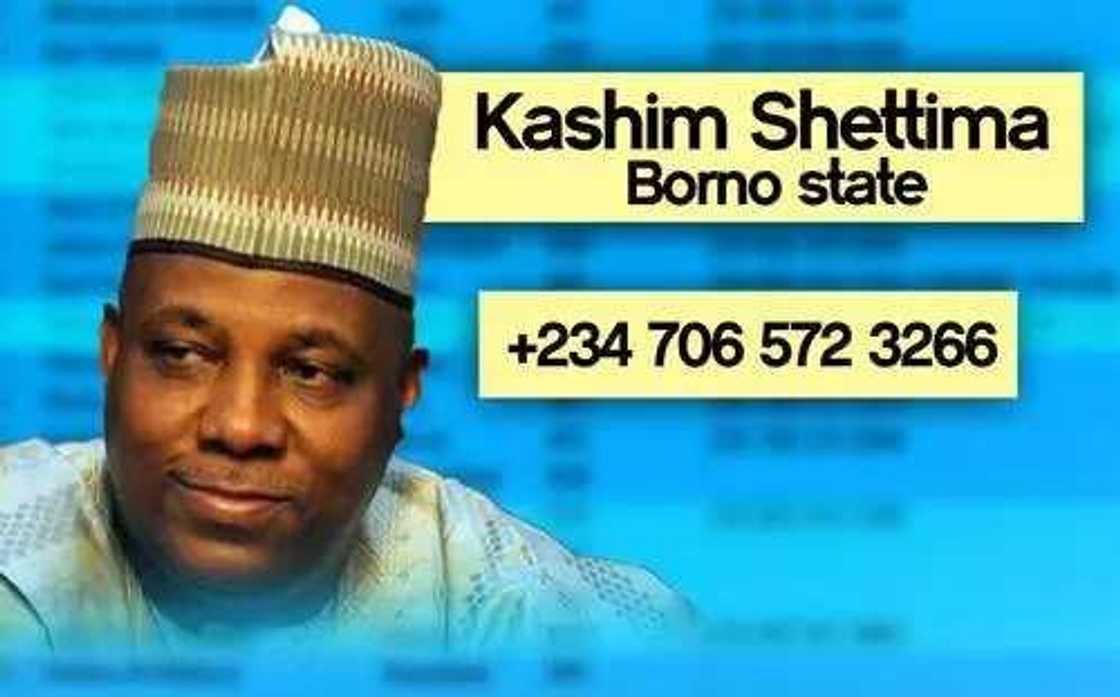 Phone numbers of serving governors in Nigeria published