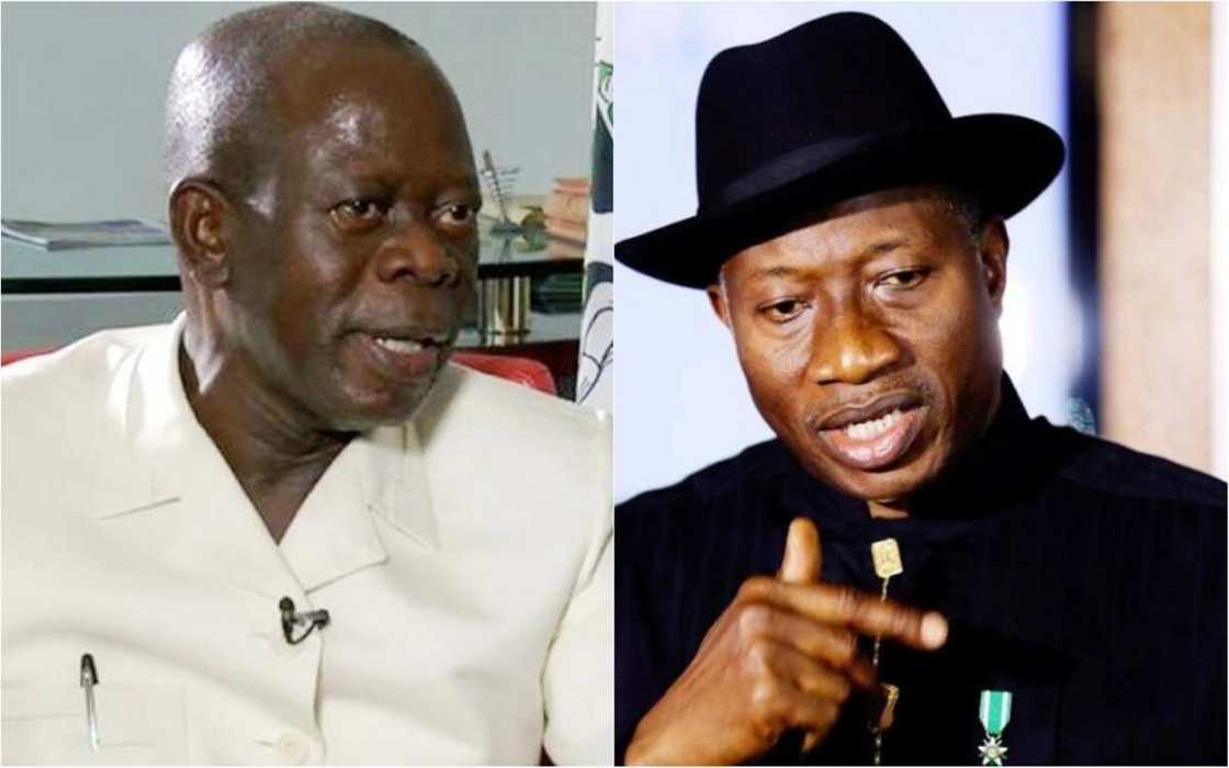 Babbar magana: Jonathan ya saka ayar tambaya a kan lafiyar hankalin Oshiomhole Babbar magana: Jonathan ya saka ayar tambaya a kan lafiyar hankalin Oshiomhole