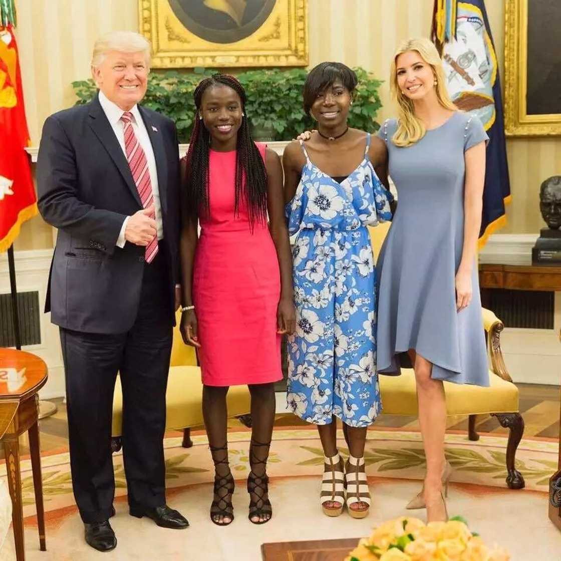 Ivanka after meeting the girls said she was in awe of their courage.