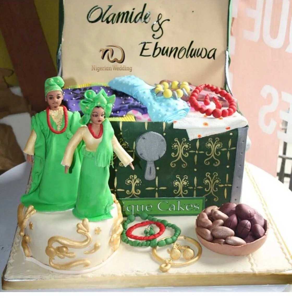 Nigerian traditional wedding cake