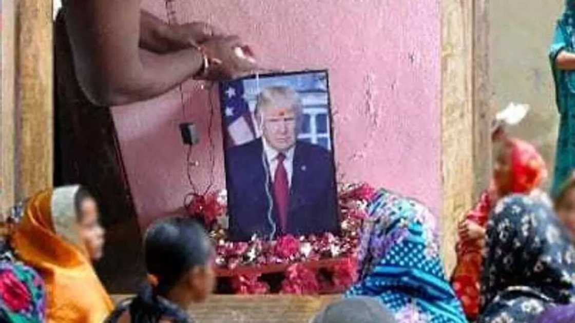 Hauka-maganin ka Allah: Sabon addinin bautar Shugaba Trump ya bulla a kasar Indiya