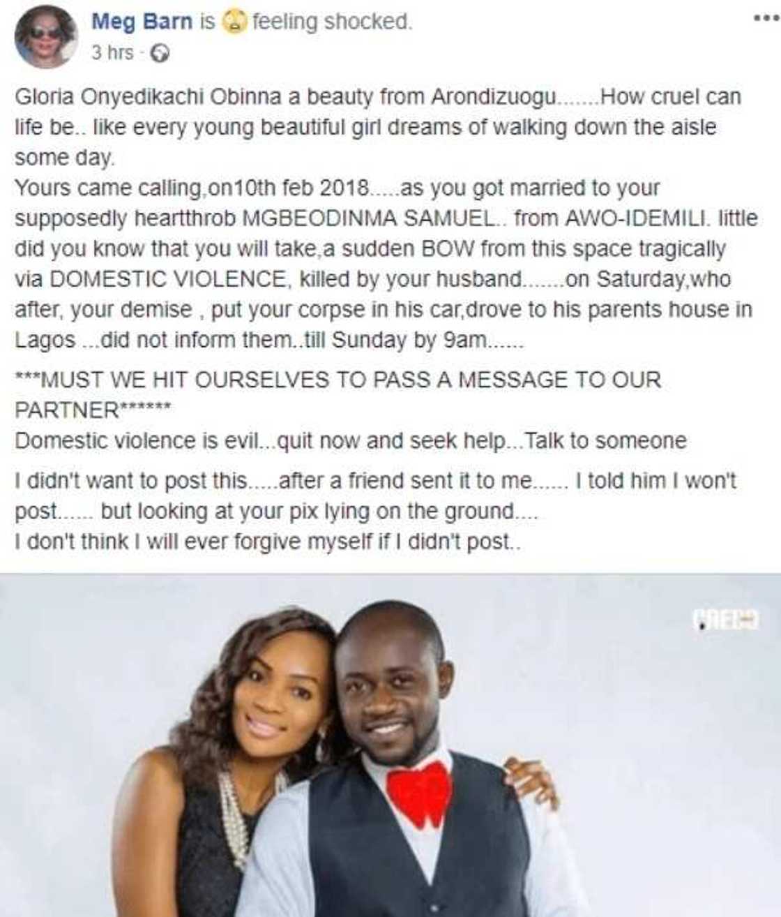 Lady accuses man of beating his wife to death 4 months after marriage (photos) Lady accuses man of beating his wife to death 4 months after marriage (photos)