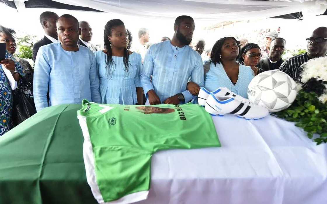 Stephen Keshi children at his burial ceremony in Delta state Stephen Keshi children at his burial ceremony in Delta state