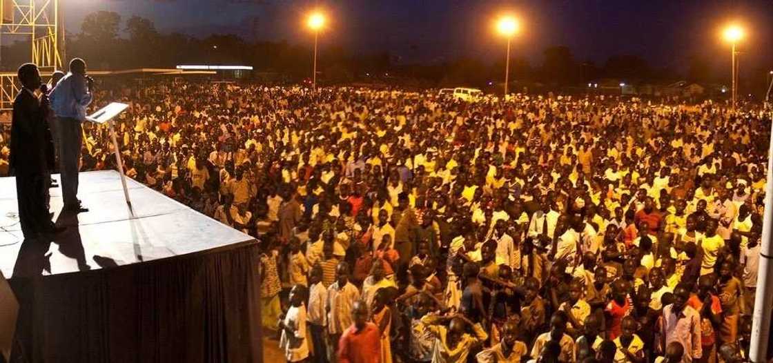 A revival meeting A revival meeting