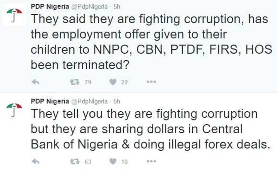 PDP lashes out at APC on Twitter PDP lashes out at APC on Twitter