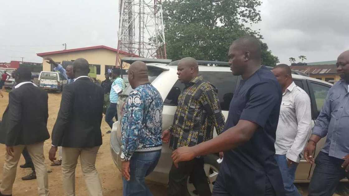 INEC official with 3 different result sheets arrested by police INEC official with 3 different result sheets arrested by police