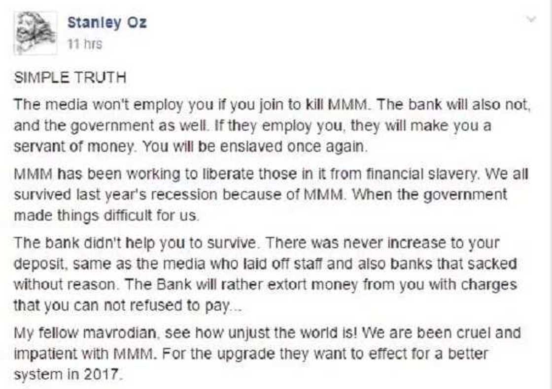 MMM member begs Nigerians in open letter MMM member begs Nigerians in open letter