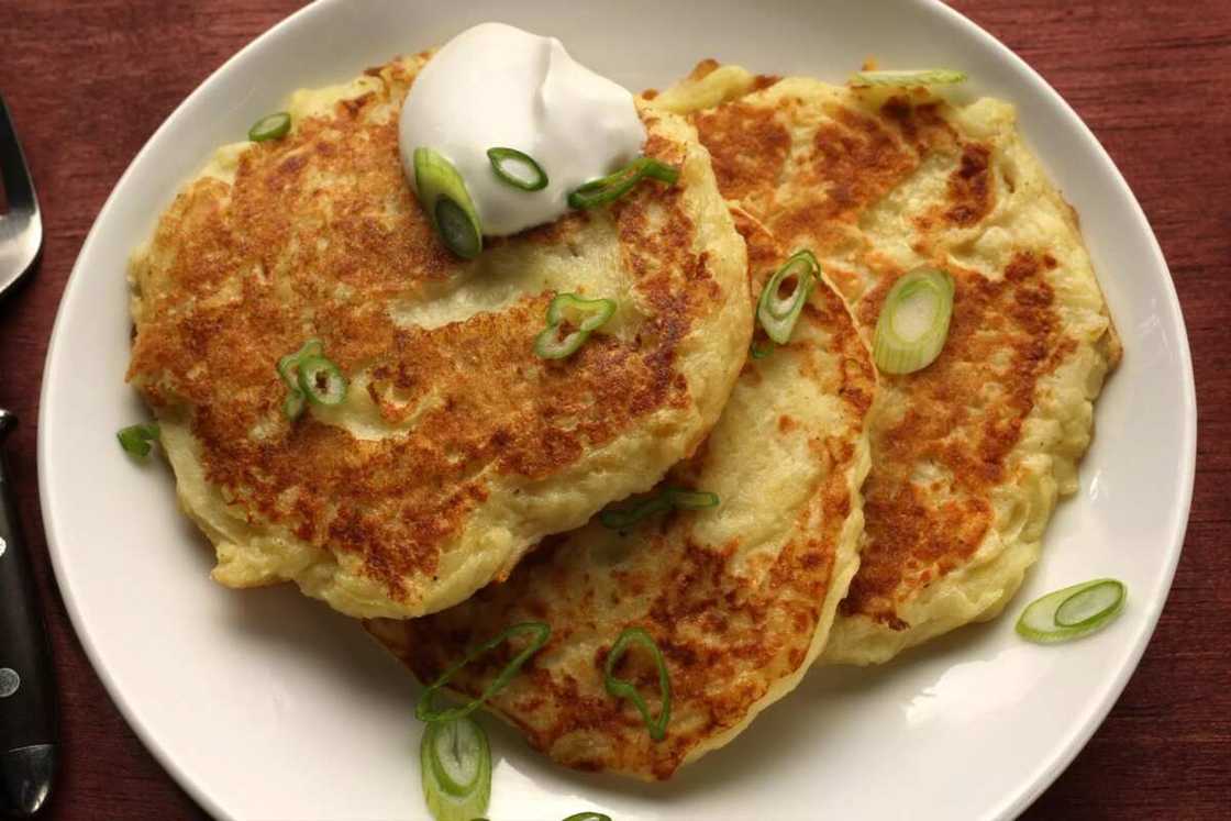Fried Irish potato pancake Fried Irish potato pancake