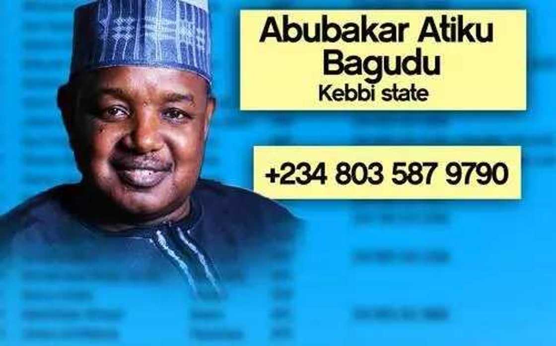 Phone numbers of serving governors in Nigeria published