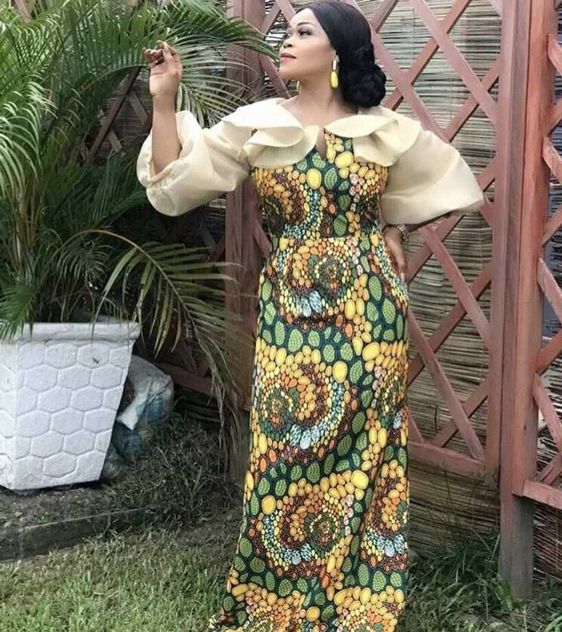 Ankara evening gown with the decor Ankara evening gown with the decor