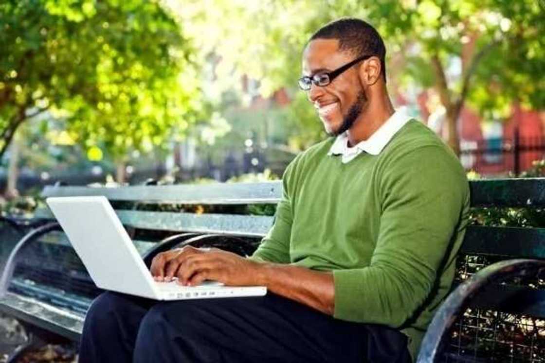 man on laptop