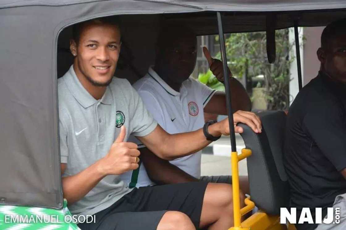 Super Eagles star William Troost-Ekong spotted in 'Keke Napep' in Port Harcourt