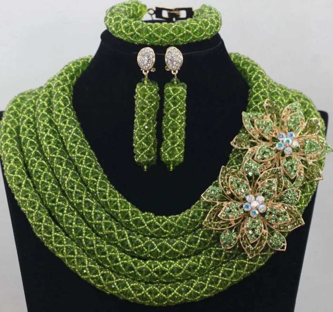 Green beads Green beads