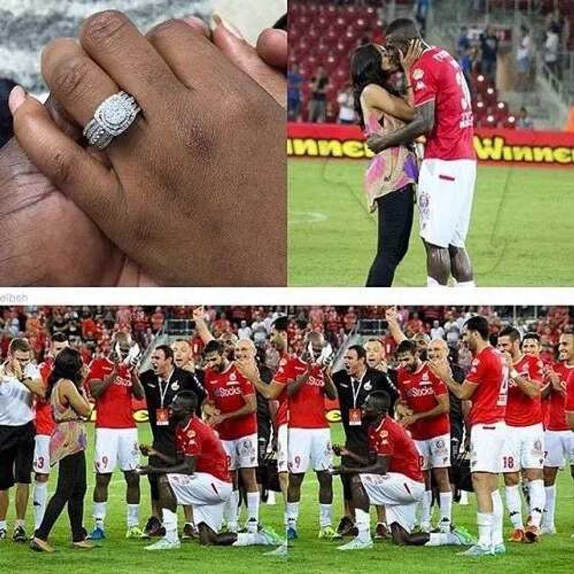 Super Eagles' Player Proposes To Girlfriend On The Pitch (Video) Super Eagles' Player Proposes To Girlfriend On The Pitch (Video)