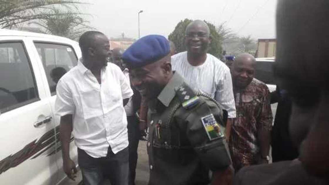 Gov Fayose visits Osun, hugs Aregbesola (see photos)