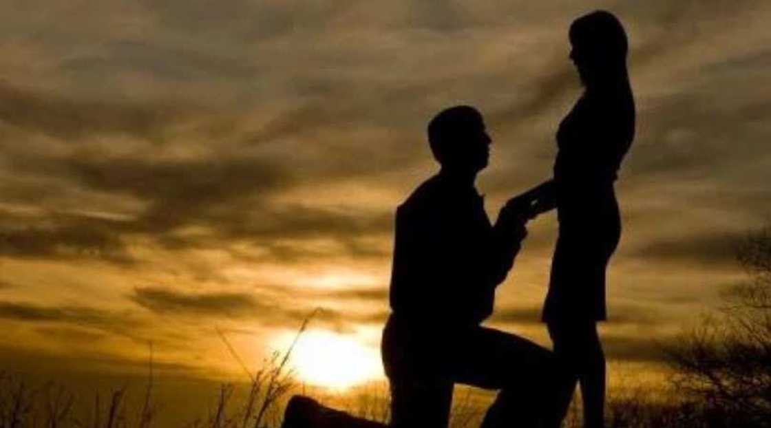 Photo of someone proposing Photo of someone proposing