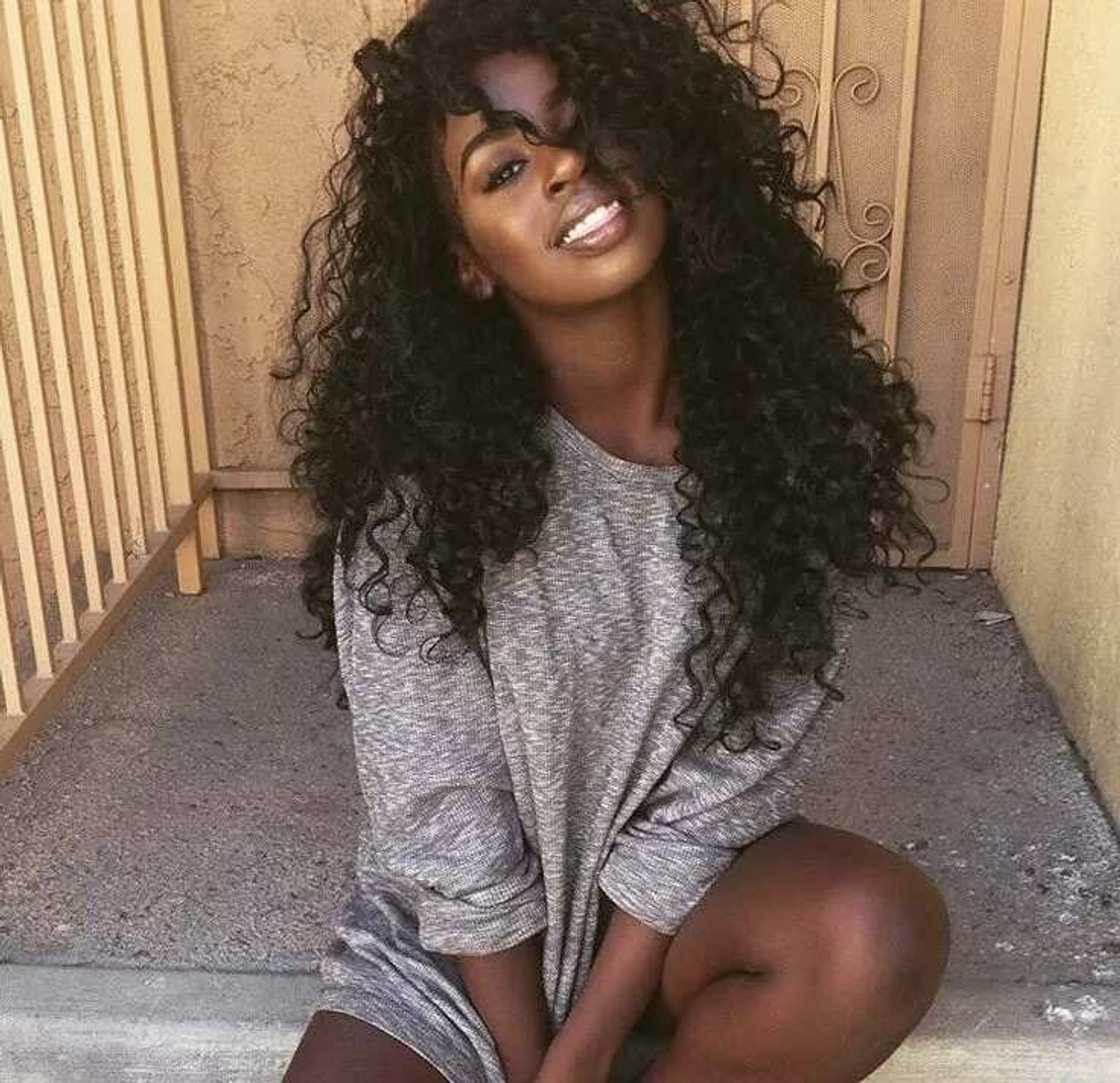 A girl with beautiful hair A girl with beautiful hair
