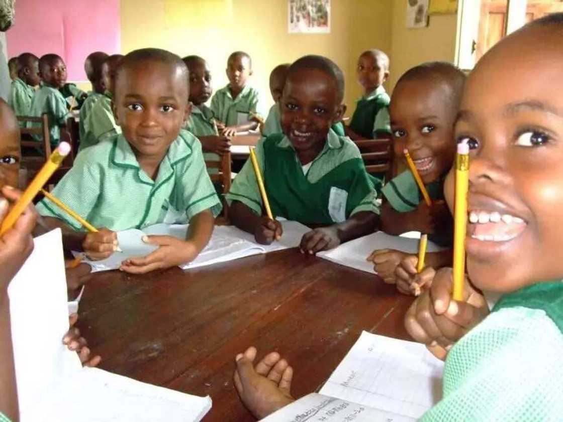 little Nigerian kids in class little Nigerian kids in class