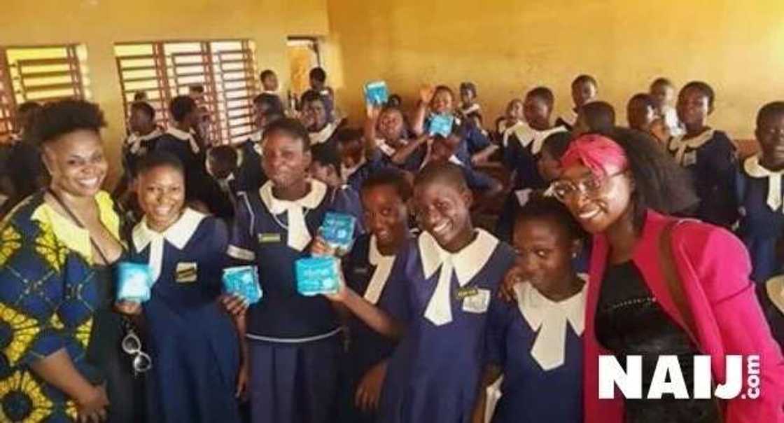 Legit.ng reader shares free sanitary pads to 100 secondary schools (photos) Legit.ng reader shares free sanitary pads to 100 secondary schools (photos)
